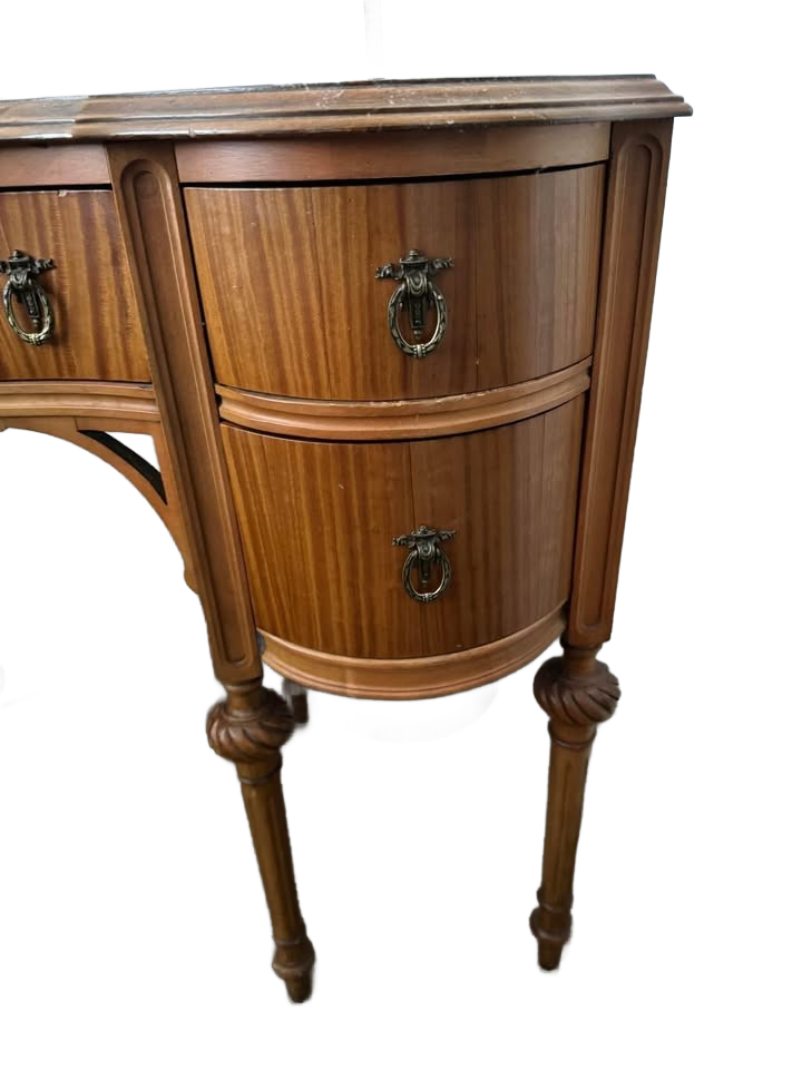 Vintage antique kidney shaped desk