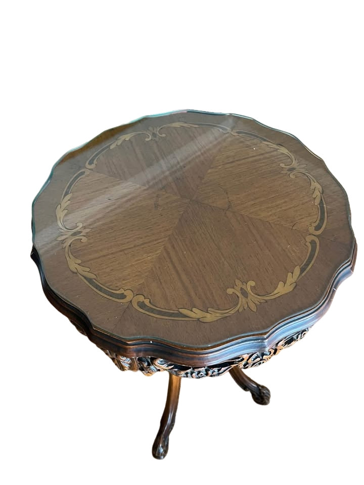 Antique Louis XV Victorian Rococo style Carved Jardiniere Stand/Side Table H - 2’-3” W - 1’-5”