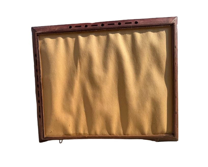 Antique 1940s Mahogany Shadow Box with Mirror