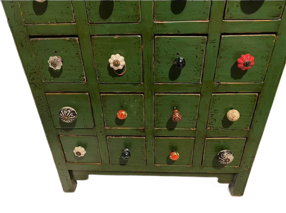 Antique 20-drawer Apothecary Cabinet