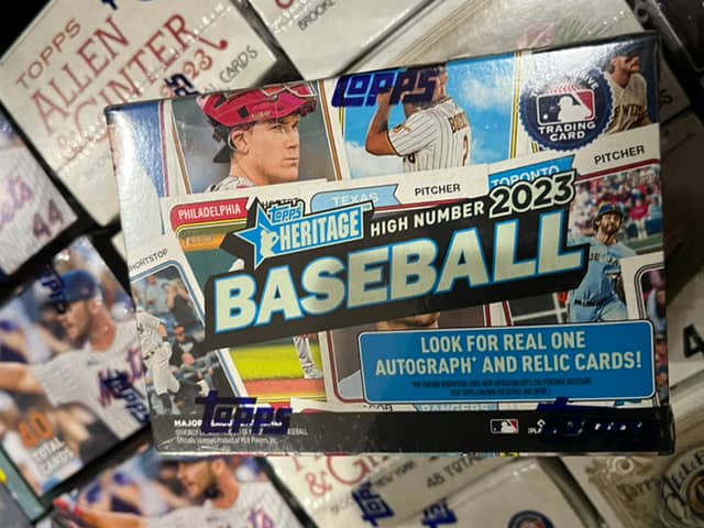 2023 Topps Heritage High Number Baseball Blaster Box.