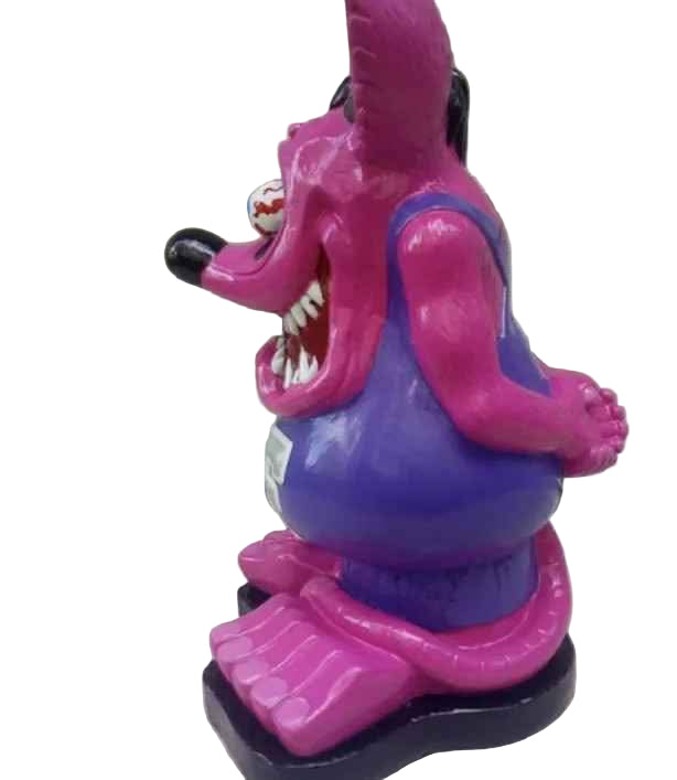 Hand Painted Cement Rat Fink