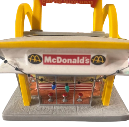 Collector's vintage McDonald's "Look for the Golden Arches" lighted ceramic sculpture from 1997