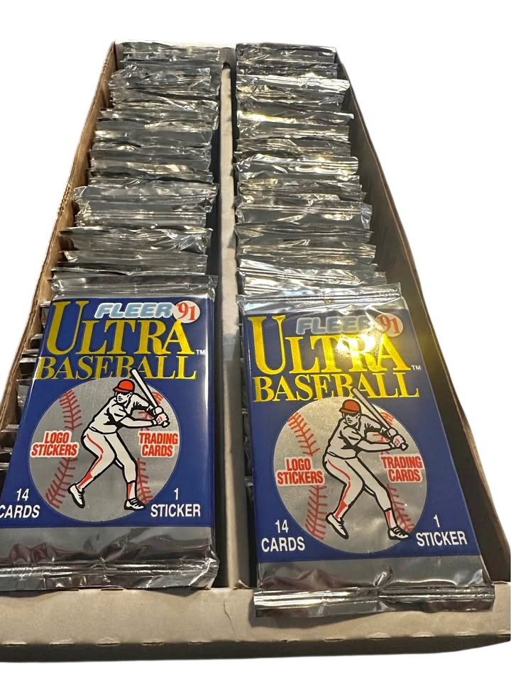 100 un opened 1991 fleer ultra baseball packs