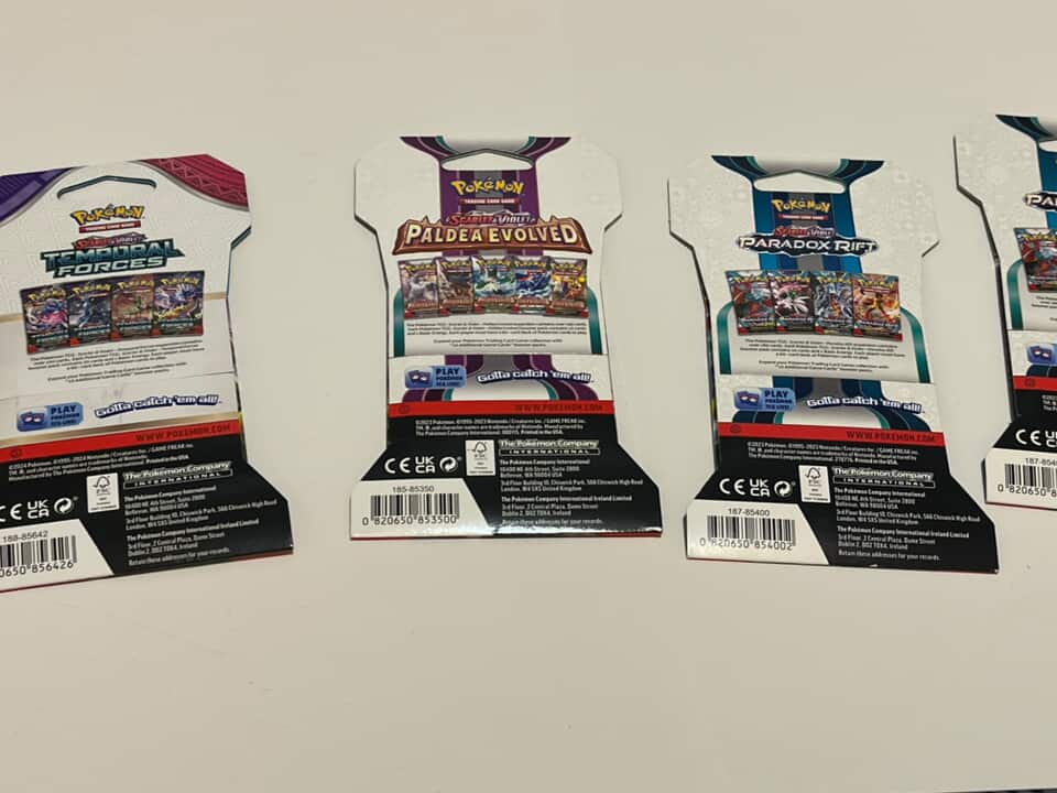 Sword & Shield—Silver Tempest, Scarlet & Violet—Temporal Forces, and Scarlet & Violet—Paldea Evolved