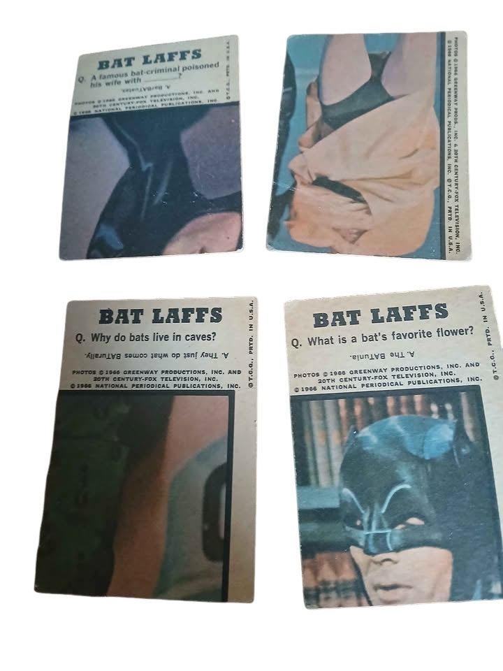 Set of 4 vintage 1966 batman cards