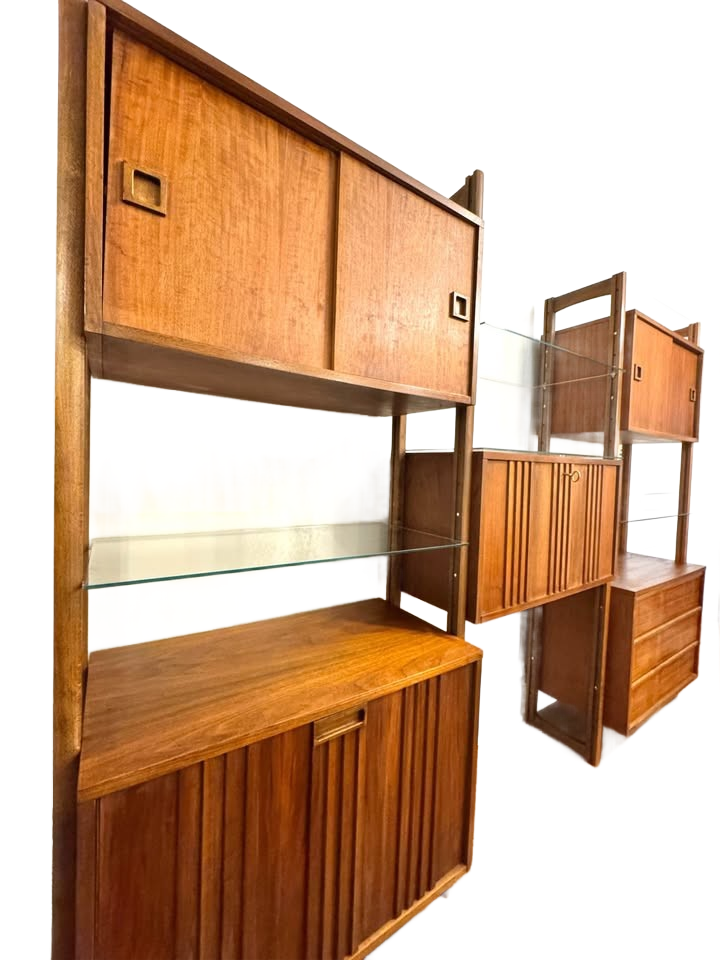 Mid-Century Modern Modular Wall Unit – Teak Finish