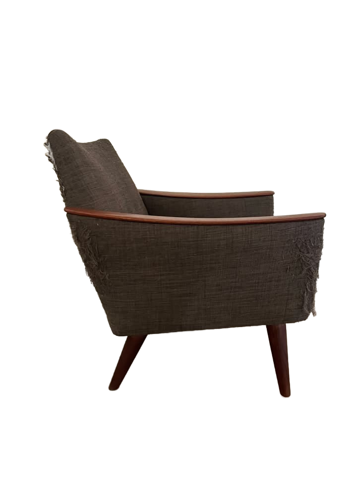 Midcentury Modern/ Danish Modern Armchair with teak armrests