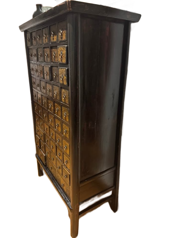 Antique Wooden Apothecary Cabinet