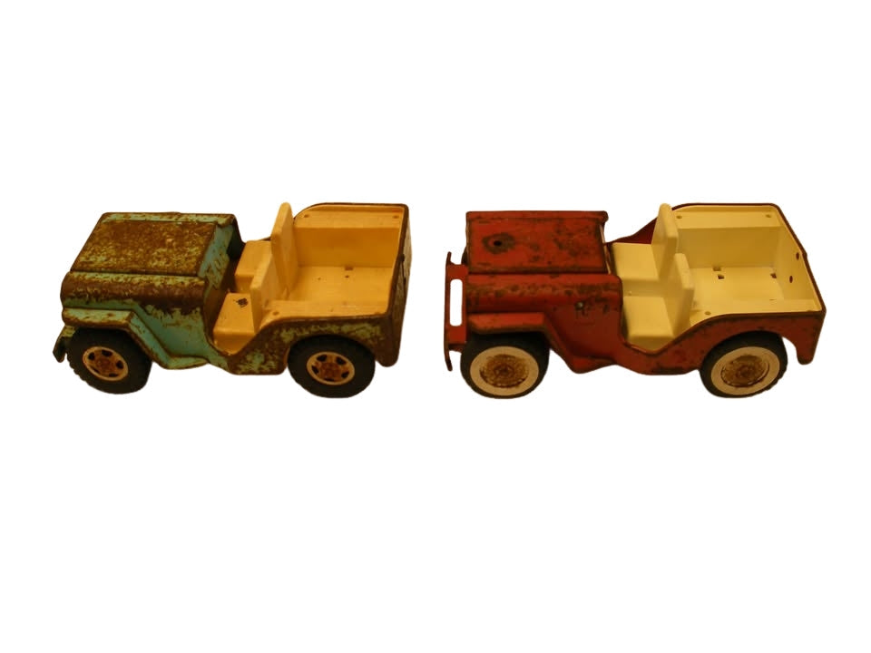 2 Vintage & Antique Toy - Pressed Steel 10" Tonka Toy Jeep Lot
