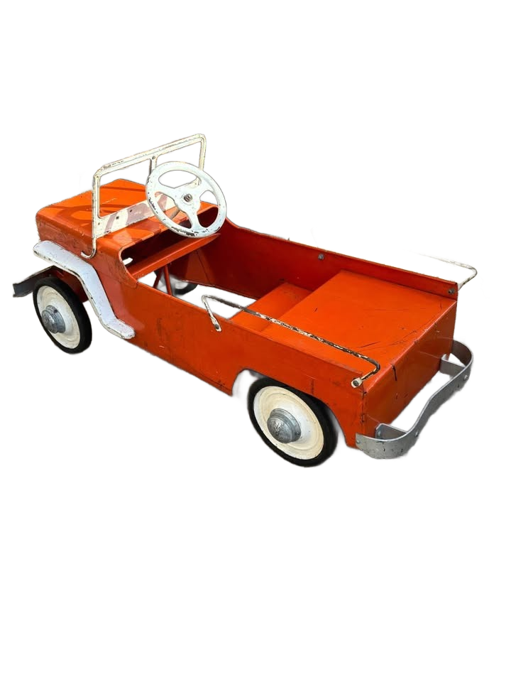 1950s Vintage Hamilton Steel Jeep Pedal Car automobile Americana rare toy 50s