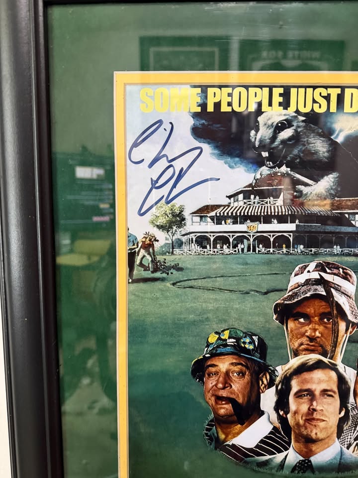 Chevy Chase Autographed Framed Caddyshack Movie Poster Beckett COA