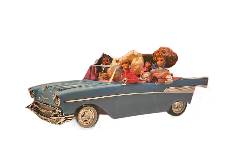 Vintage 1957 Barbie Chevy Convertible 1980’s new in box