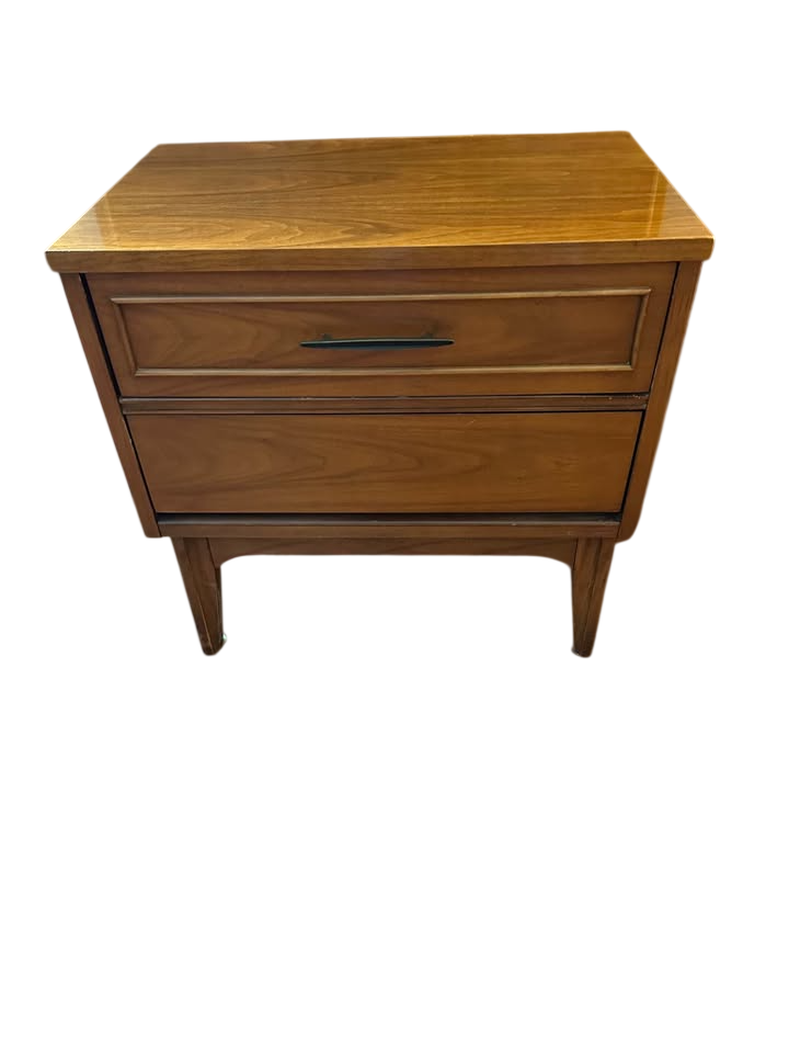 Mid Century Dixie King Headboard And Nightstands
