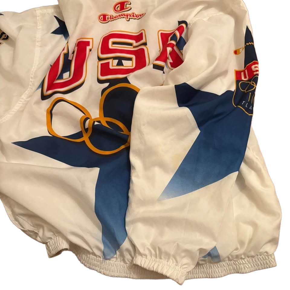 VINTAGE USA Olympic Team Jacket Size XL Champion 1996 Atlanta Official Mens 90s