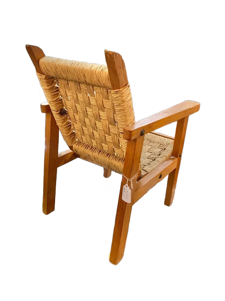 Vintage 1950s Rope Chair Salesman Sample Miniature Size