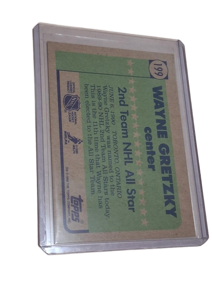 1990 O-Pee-Chee Wayne Gretzky All-Star ice hockey card #199