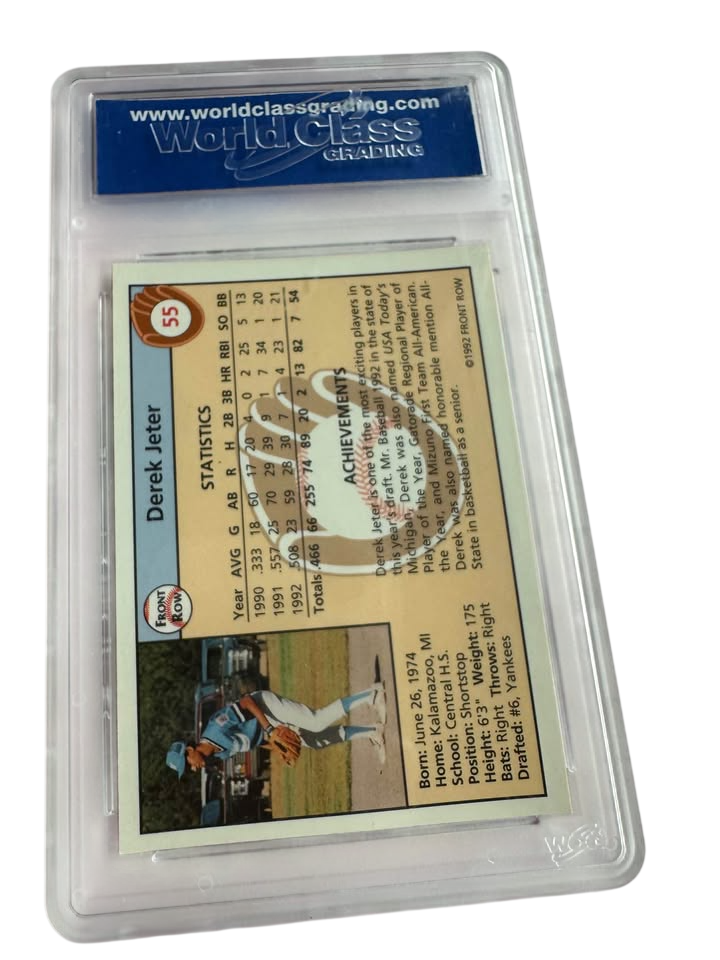 1992 Derek Jeter Front Row Draft # 55. A Gem MINT Graded 10