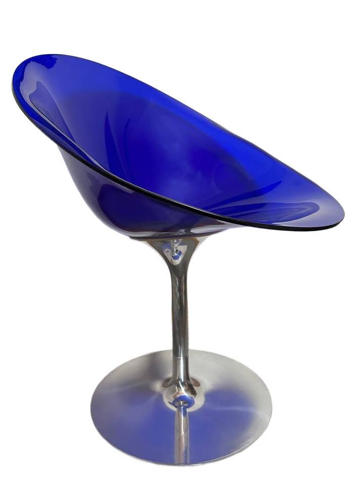 Vintage Space Age Cobalt Blue Eros Kartell Accent Chair