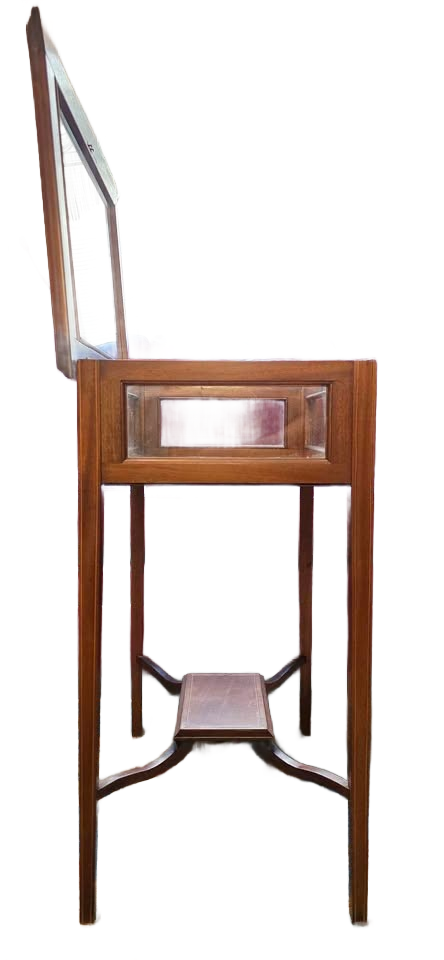 Antique Edwardian Inlaid Mahogany Bijouterie Display Table 1900-1910 England