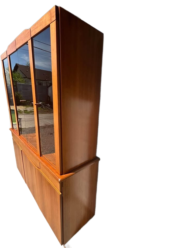 Mid Century Modern Teak Hutch by Skovby - Lighted Interior