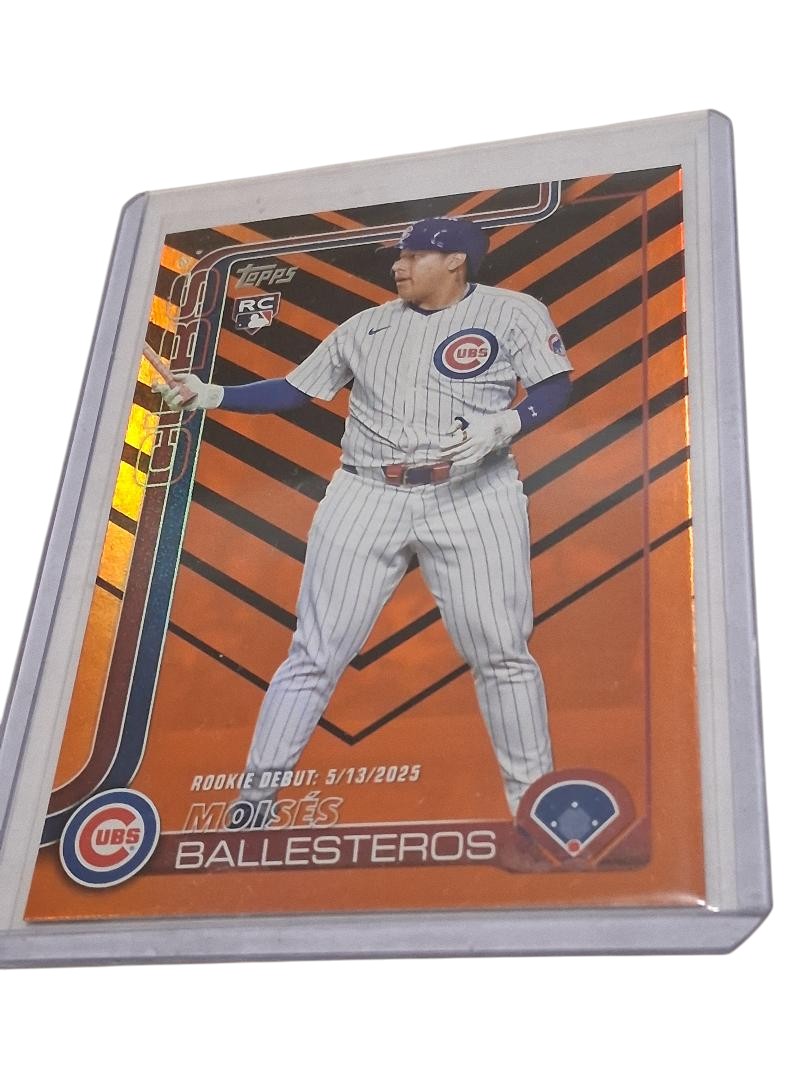 2025 Topps #US236 Moises Ballesteros, Cubs (RC) - Holiday Orange and Black Foil