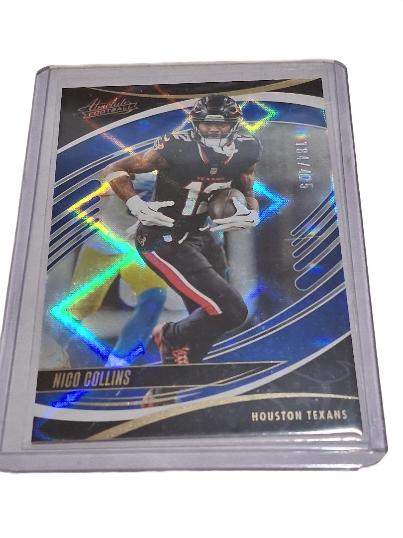 Nico Collins Panini Absolute Football card, serial-numbered 184/425