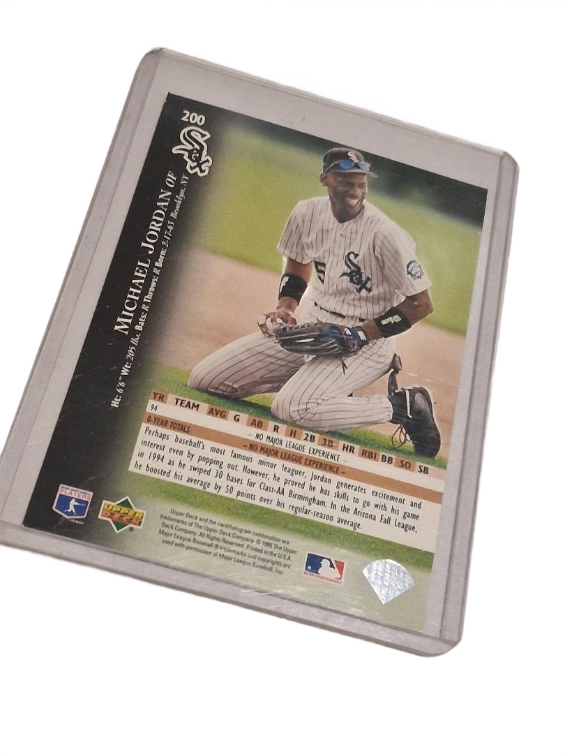 Michael Jordan 1995 UPPER DECK WHITE SOX CARD #200