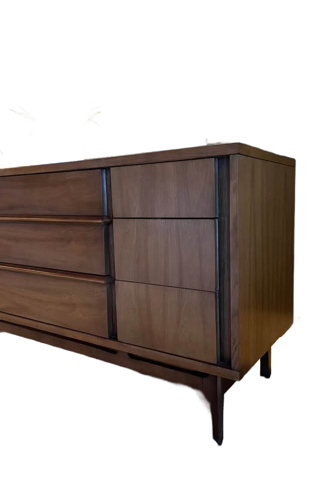 Mid Century Modern Nine (9) Drawer Lowboy Dresser/Sideboard/Buffet By: Kent Coffey Predicta Line