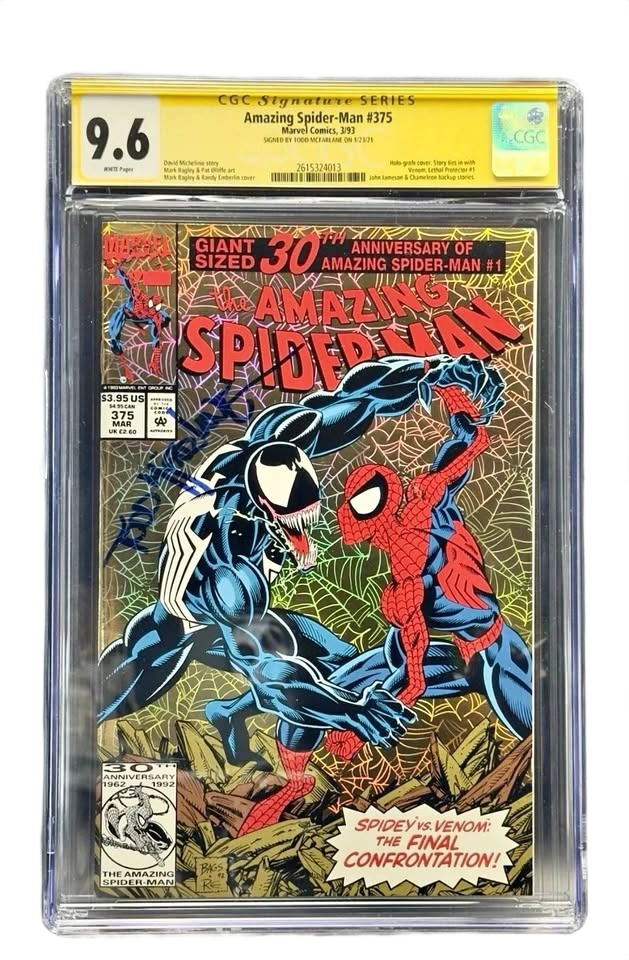 Amazing Spiderman #375 Signed By Todd McFarlane CGC 9.6