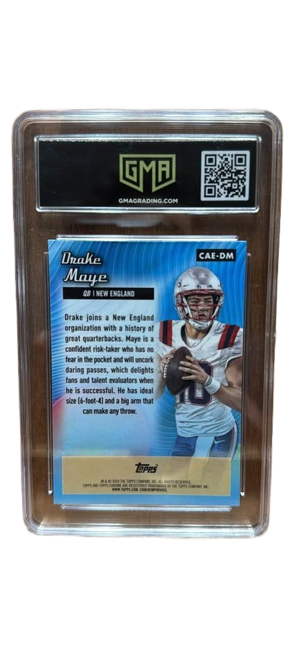 Drake Maye Tops Chrome All-Etch Rookie