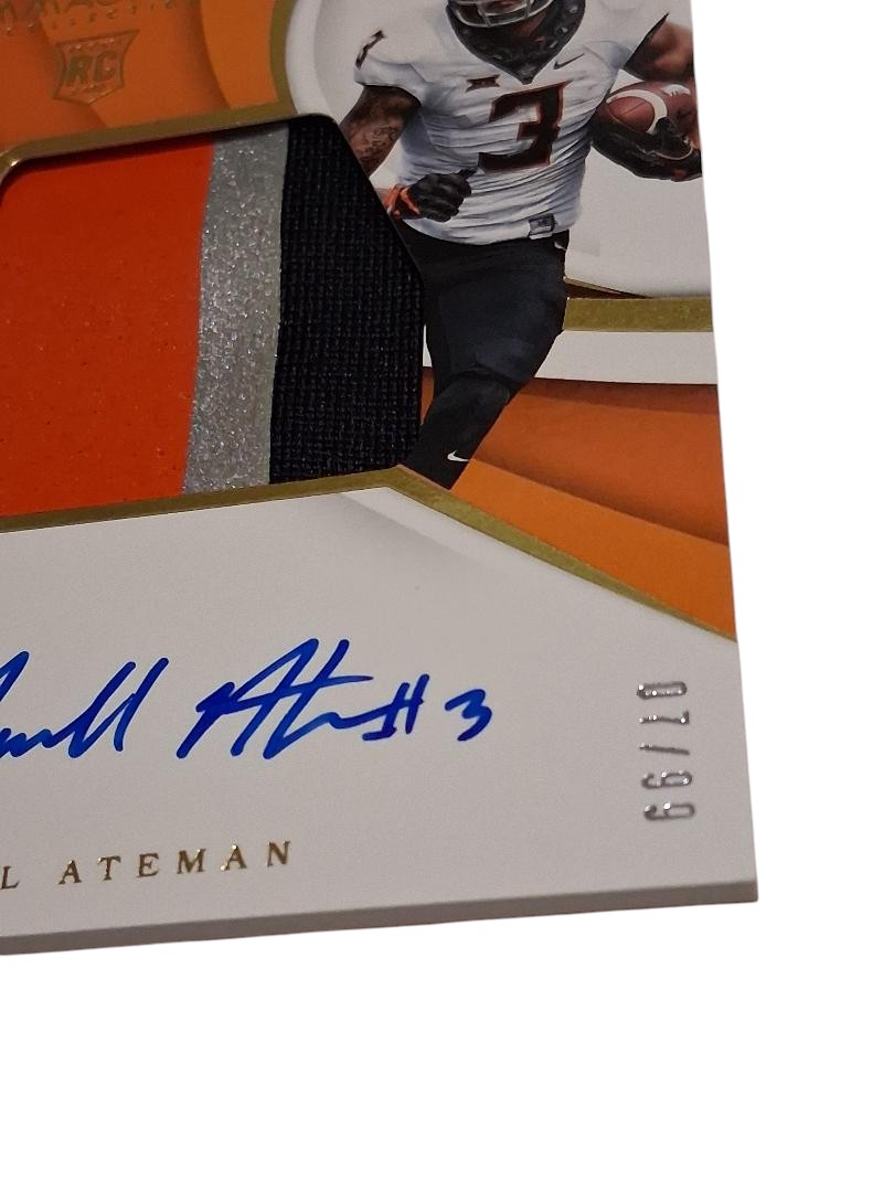 MARCELL ATEMAN OK State 2018 Panini Immaculate Collegiate RPA Patch AUTO