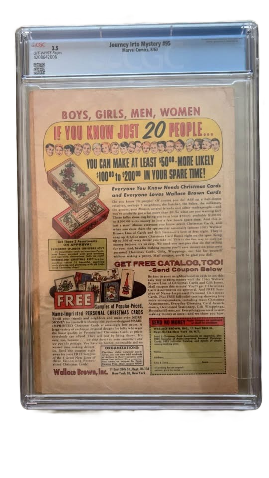 Journey into Mystery #95 cgc 3.5