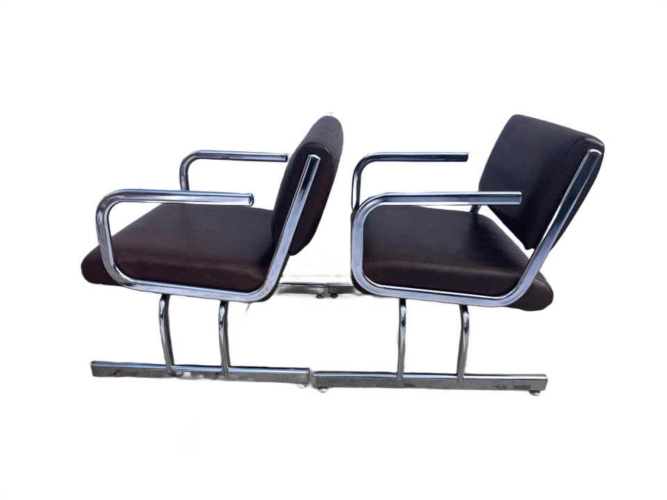 MCM Tubular Chrome Chairs