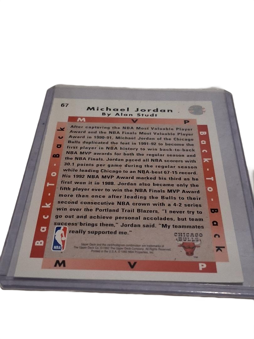 1992 Upper Deck MVP Back to Back #67 Michael Jordan