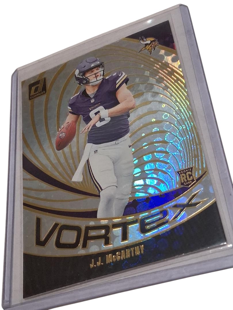 2024 Panini Donruss J.J. McCarthy Vortex Rookie #VOR-JMC Minnesota Vikings RC