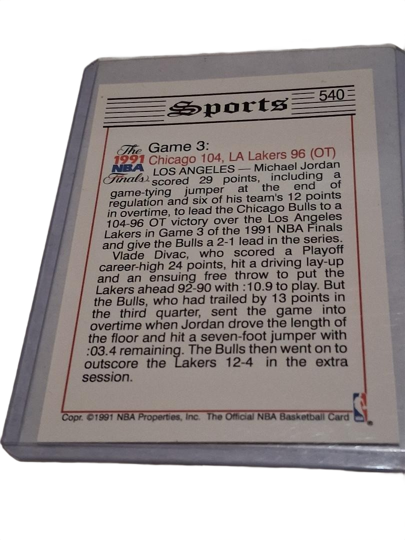 NBA Hoops Tribune, Bulls Win OT Thriller Take 2-1 Lead, 1991 NBA, #540