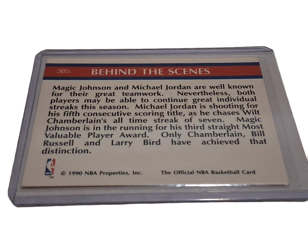 JORDAN /MAGIC 1990 NBA HOOPS #385 SUPER STREAKS MINT