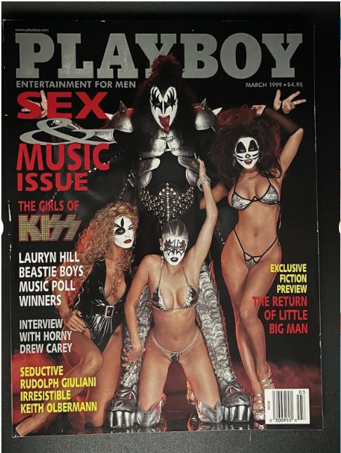 Vintage Playboy Magazine March 1999, The Girls of KISS, interview Drew Carey