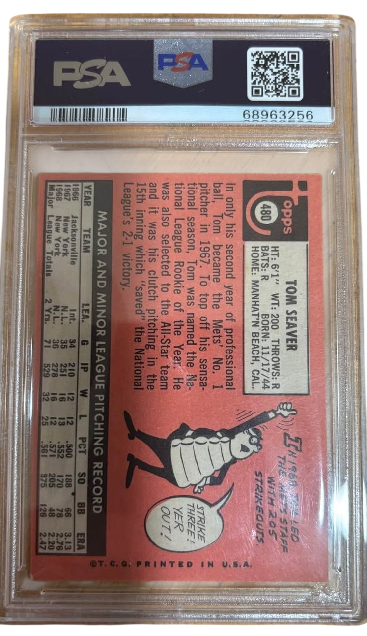 1969 Topps #480 Tom Seaver PSA 6