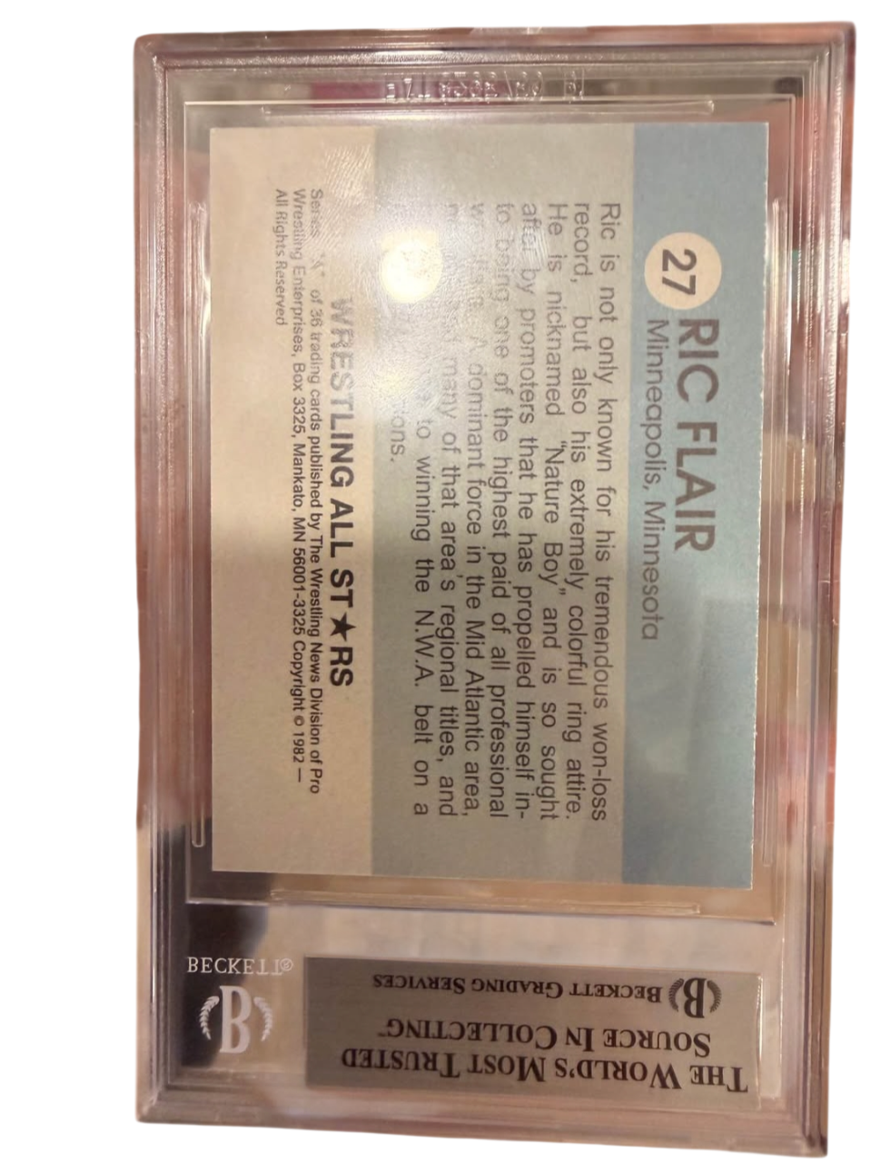 Ric Flair autographed card slab
