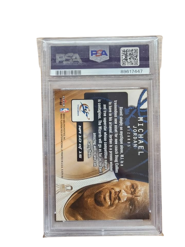 2001 Fleer E-X Net Assets - Michael Jordan PSA-9