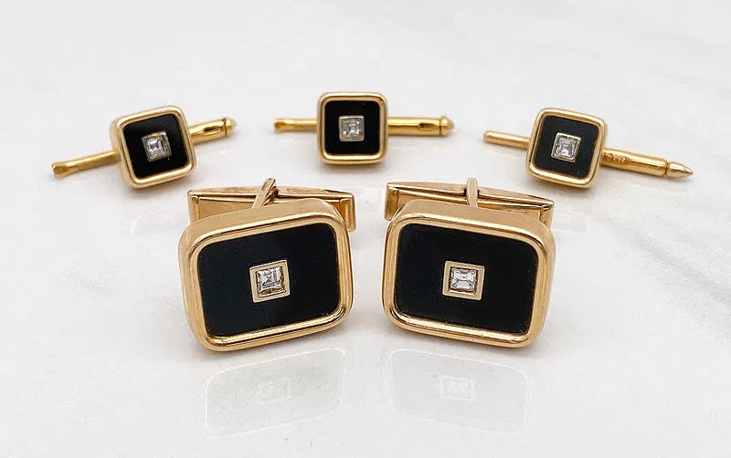 Diamond Cufflinks, Tie Pins & Tie Clips