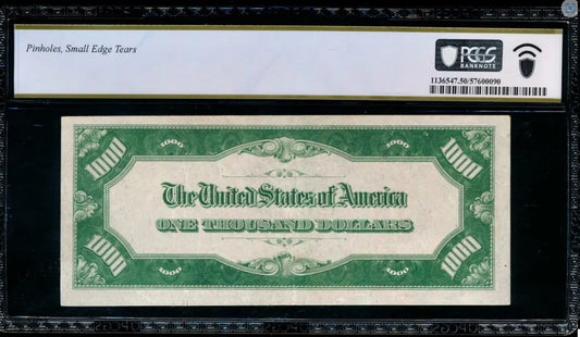 1934 $1000 Kansas City FRN PCGS 50