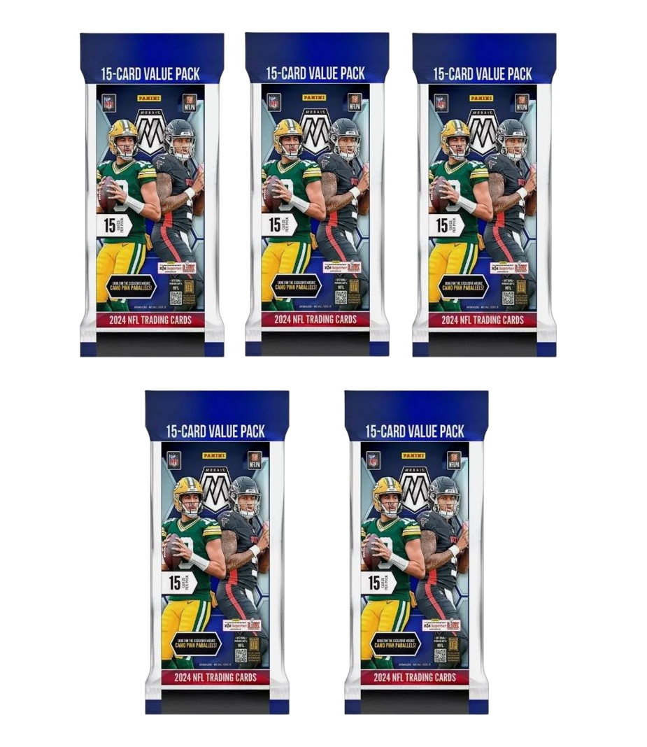 2024 Panini Mosaic NFL Honeycomb/Genesis Prizm Fat Hot 5 Packs Lot of 5