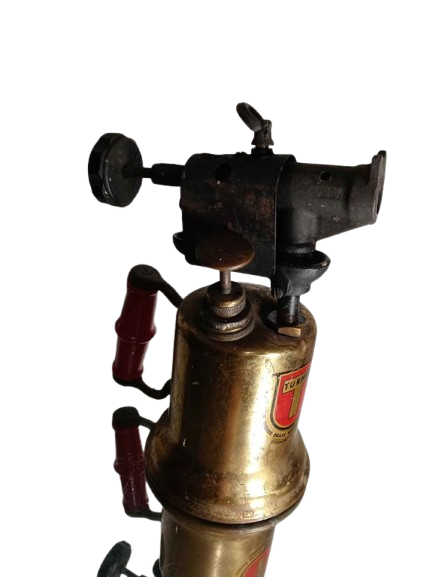 Antique 1900's The Turner Brass Works Sycamore IL - Blow Torch 25A - 9"×6.3"