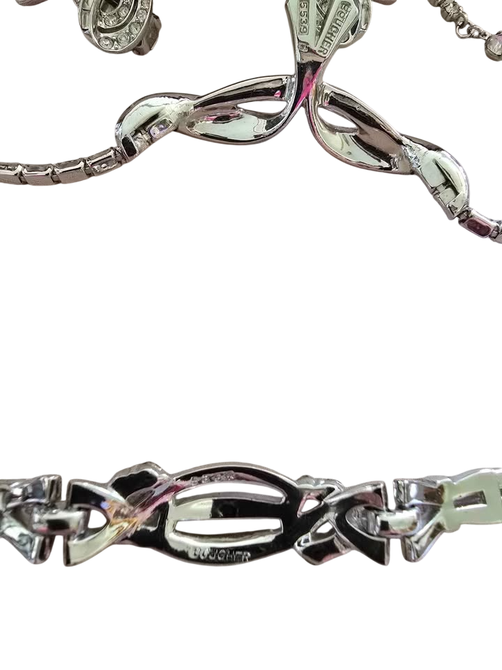 Vintage Signed Marcel Boucher Parure In it Original Box. No Ring In jewelry Set.