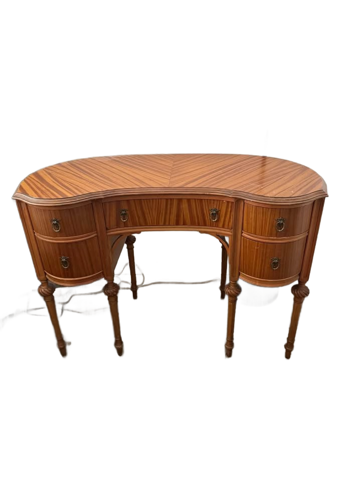 Vintage antique kidney shaped desk