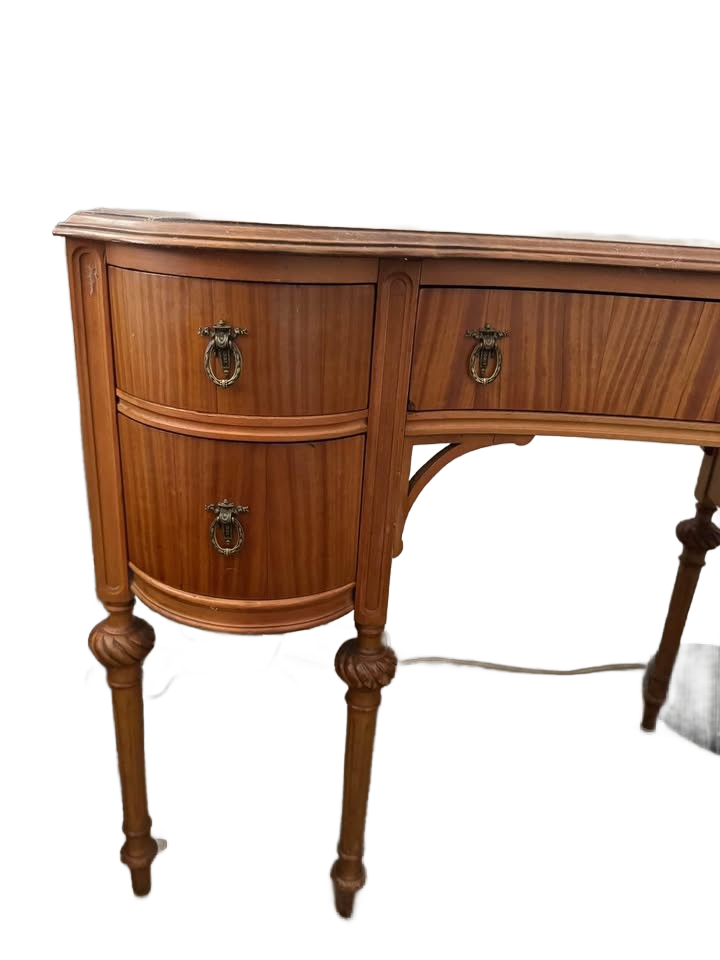 Vintage antique kidney shaped desk