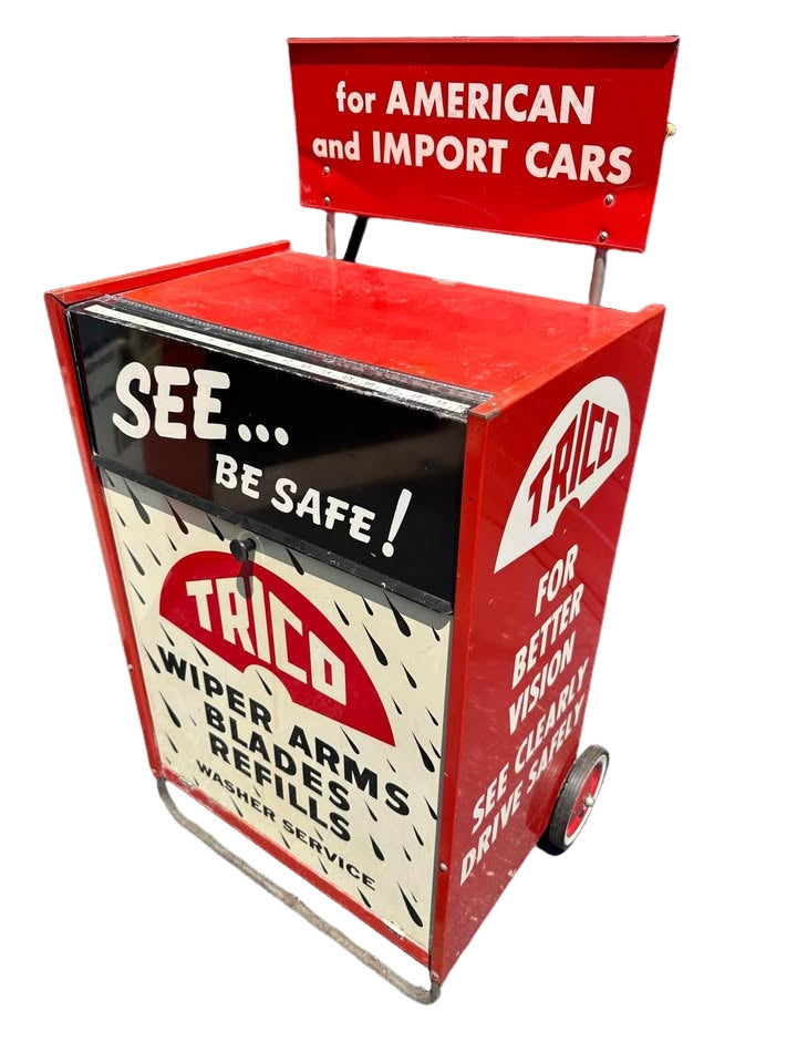 Automotive cabinets. With great vintage sign graphics.